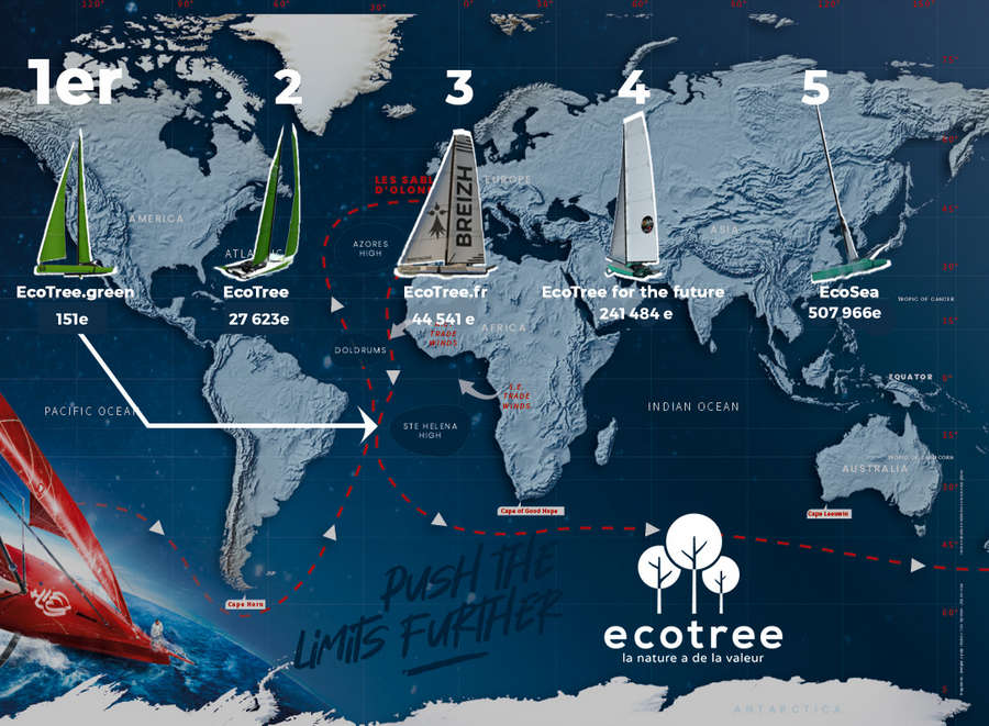 Virtual Regatta : EcoTree a engagé 5 bateaux